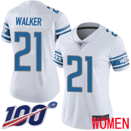 Detroit Lions Limited White Women Tracy Walker Road Jersey NFL Football #21 100th Season Vapor Untouchable->women nfl jersey->Women Jersey
